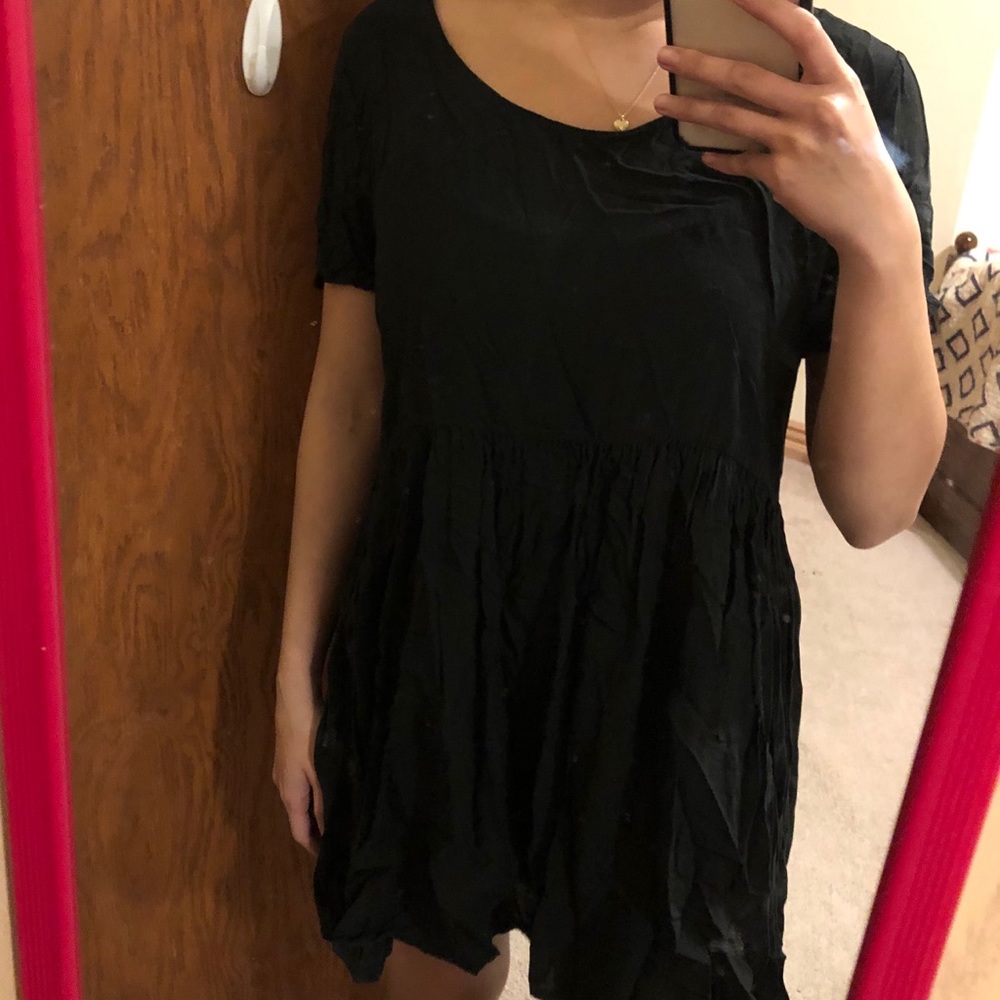 Brandy Melville Black Babydoll Dress